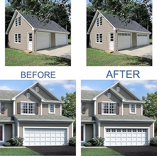 Miniatura 4 de Paquete de 32 kits de 2 paneles magnéticos de garaje para automóvil, hojas falsas magnéticas para ventanas, decoración decorativa para puerta de