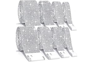 8 Rolls of Self-Adhesive Crystal Rhinestone Ribbon: Elevate Your Creations with Dazzling Radiance