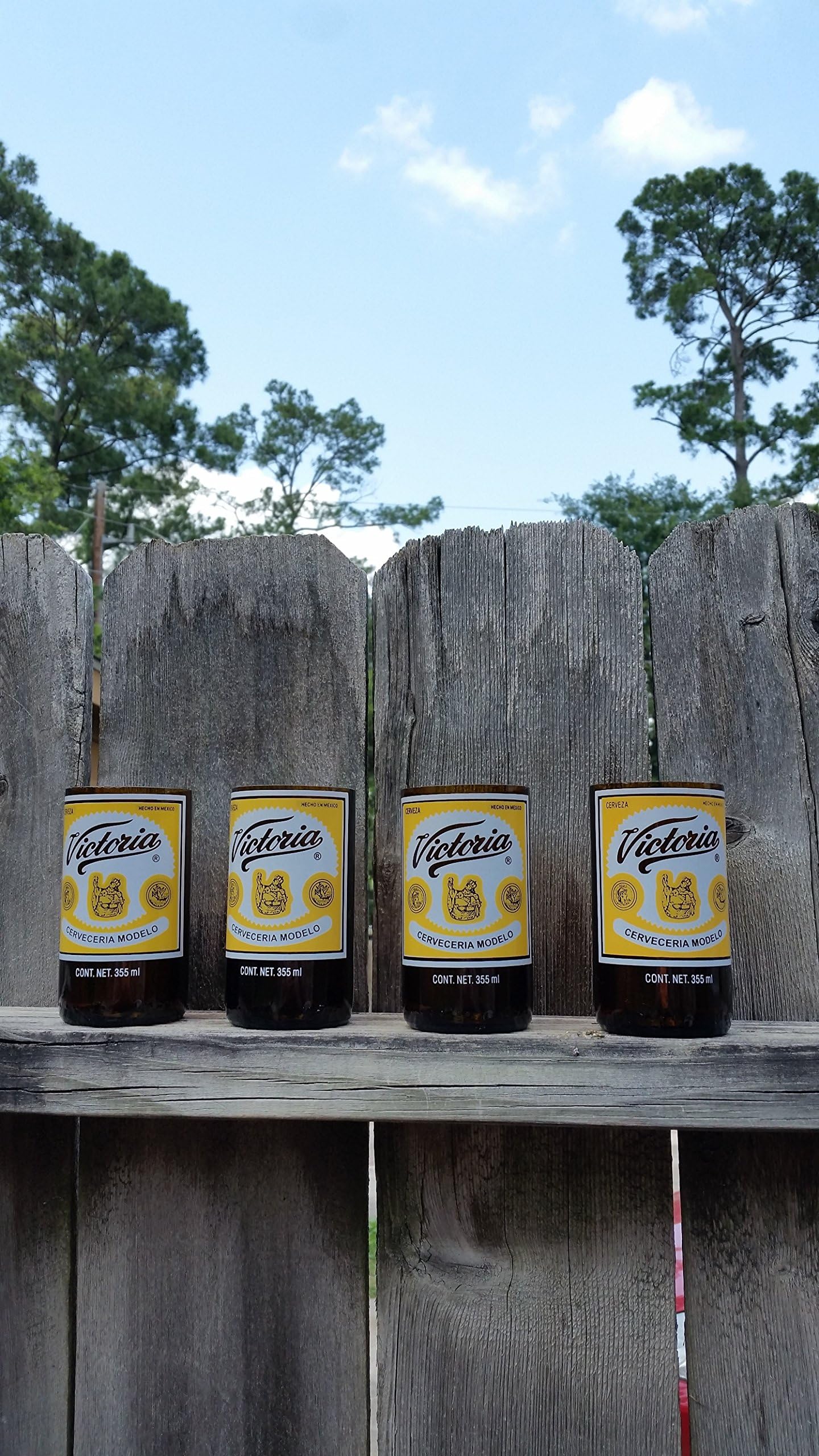 Set of 4 Victoria upcycled glasses