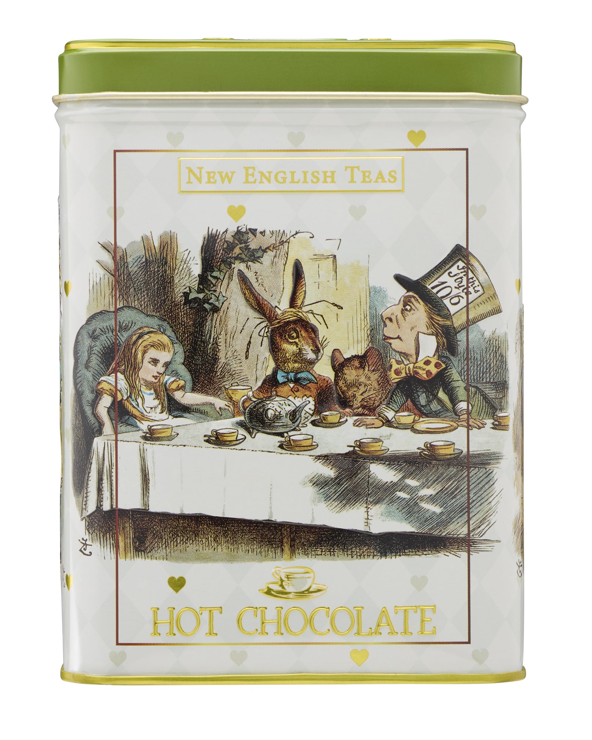 Alice in Wonderland Hot Chocolate 250g Tin Drinking Chocolate with Original Illustrations