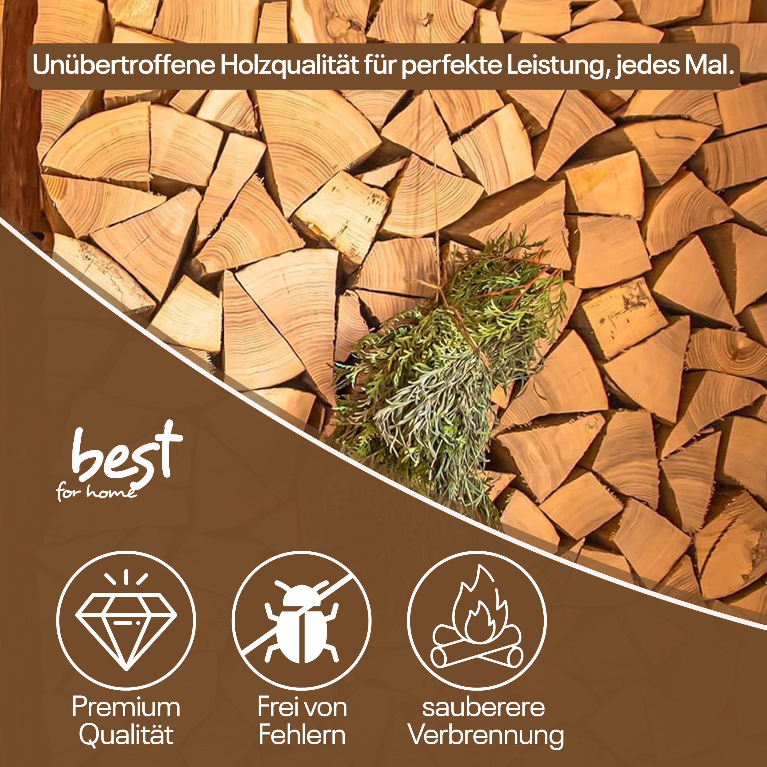 Best for Home 100% beukenhout, brandhout, 25 cm, klaar voor het fornuis, open haard, vuurschalen, kampvuur, haardhout, brandhout, grillhout