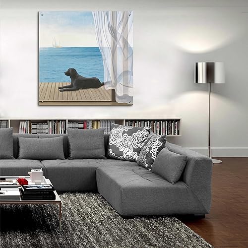 Miniatura 5 de Epic Art 'Blue Breeze III' de James Wiens, arte de pared de cristal acrílico, 36 x 36 pulgadas