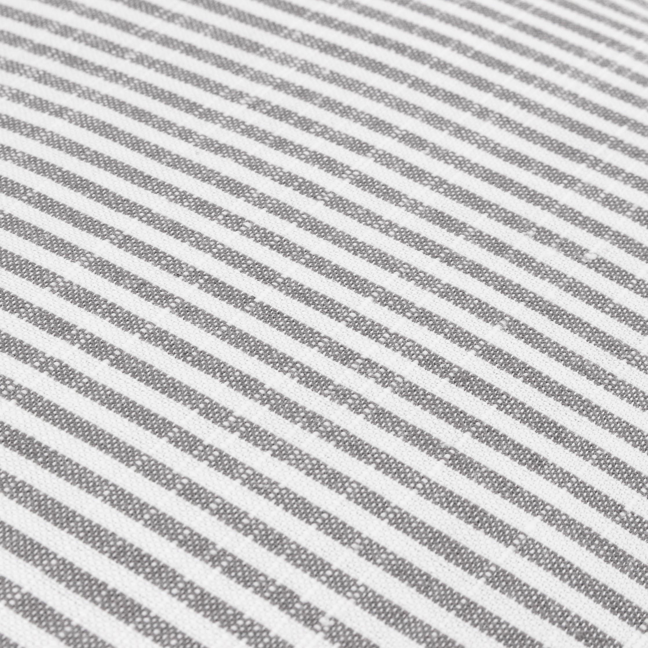 Yard furn Truro Striped Cushion Cover - Classic Stripe 100% Cotton Slub Texture Oxford Edge Decorative Case (Grey - 45x45cm) - Image 4