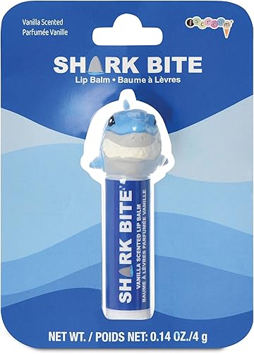 iscream Bálsamo labial con aroma a vainilla con forma de tiburón Shark Bite