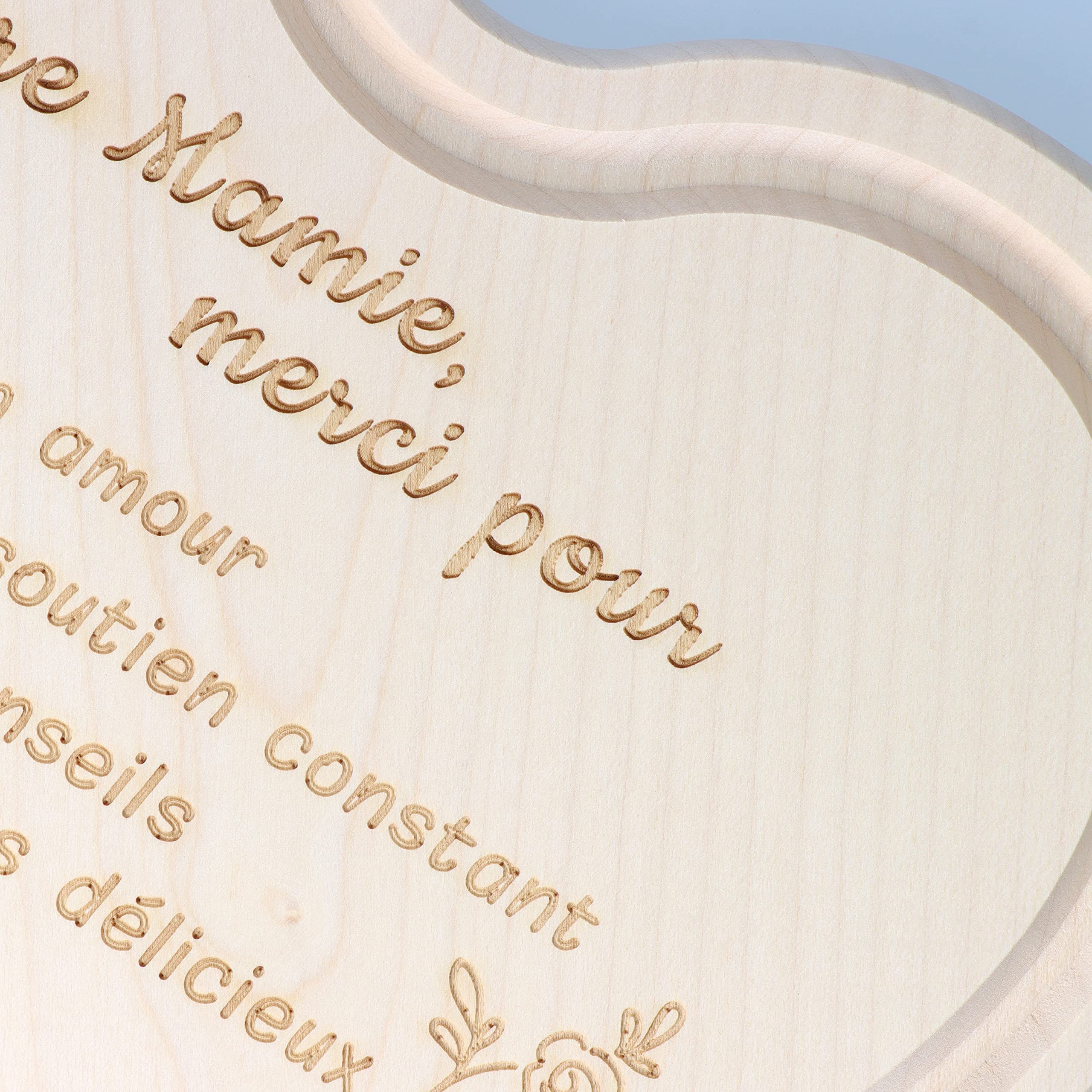 Planche à Découper En Bambou Gravée Pour Mamie | Message Personnalisé, Cadeau Original Fête Des Mères, Anniversaire