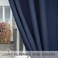 Vista 38 de Orange Linen Curtains 72 Inch Length for Living Room 2 Panels Set Back Tab Loop Pocket Semi Sheer Copper Brown Burnt Orange Curtains for Bedroom