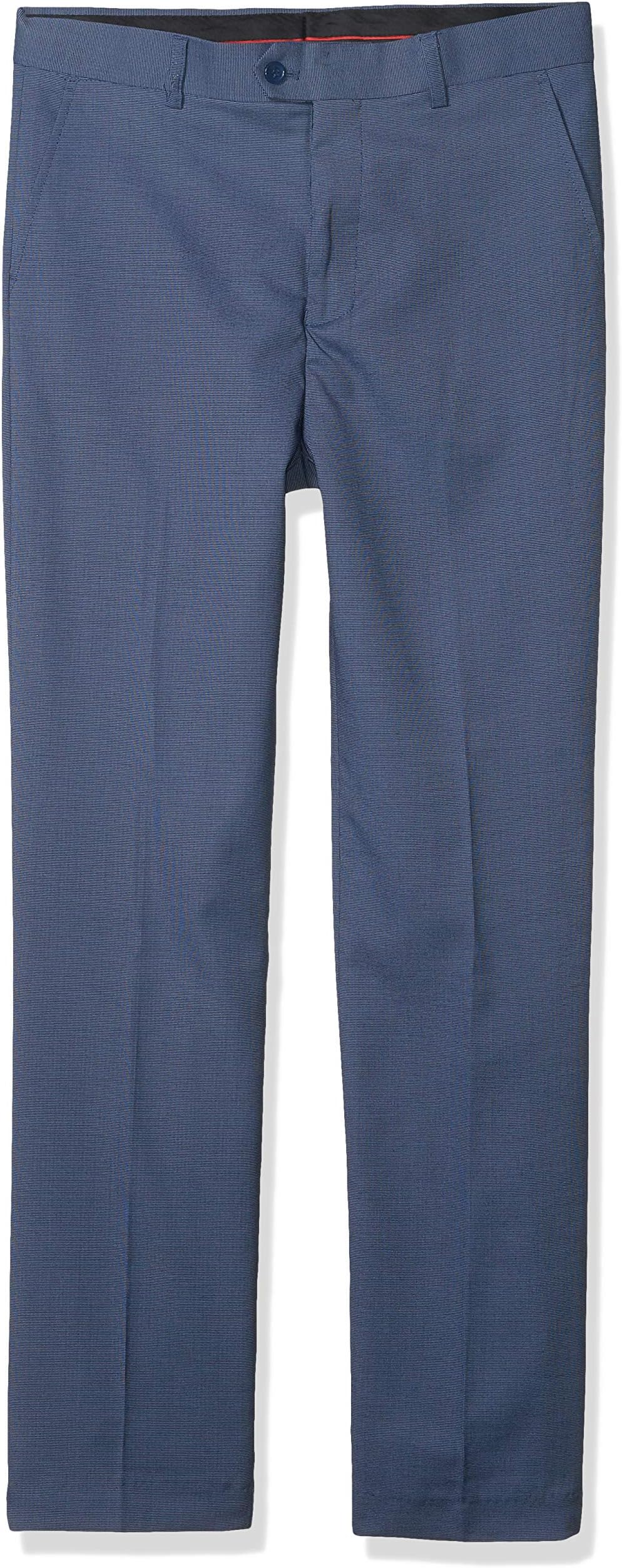 Isaac Mizrahi Boys Slim Fit Birdseye Texture Dress Pants