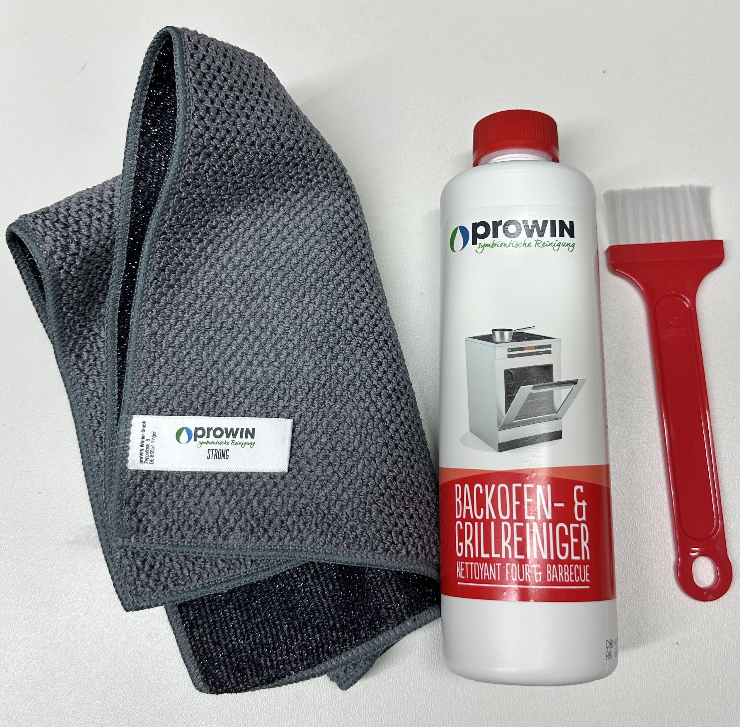 Set Backofenreiniger 500ml, Pinsel, Strong anthrazit