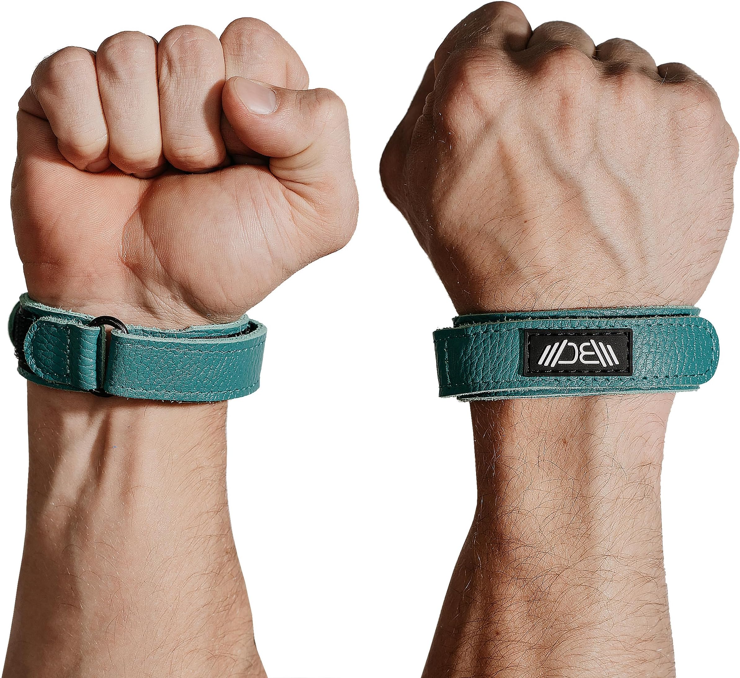 WARM BODY COLD MIND Slim Leather Wrist Wraps - Premium Low Profile Leather Wrist Support for Gym, Cross Training, Snatch, Jerk & Overhead Squat – Lightweight Wrist Support for Mobility & Comfort