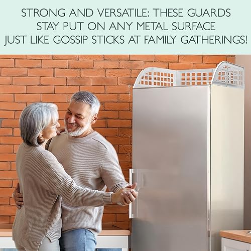 Miniatura 7 de ELTOW Protector de lavandería, valla magnética para lavadora/secadora para evitar que la ropa se caiga, con 8 imanes fuertes para una sujeción muy