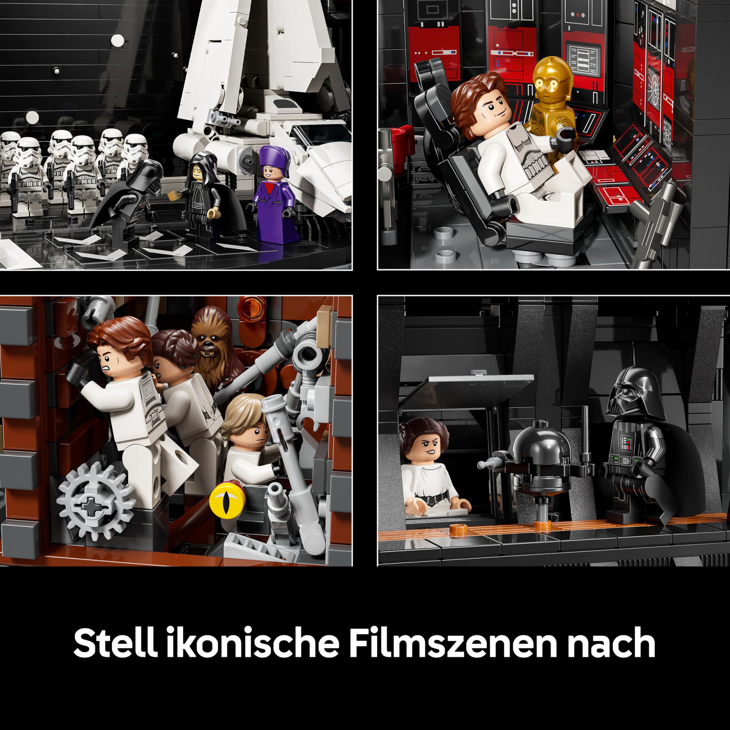 LEGO Star Wars Todesstern - Bauset für Erwachsene - Interaktives UCS-Ausstellungsmodell mit 36 Minifiguren inkl. Luke Skywalker, Han Solo & Darth Vader - Geschenk für Männer, Frauen und Fans - 75419