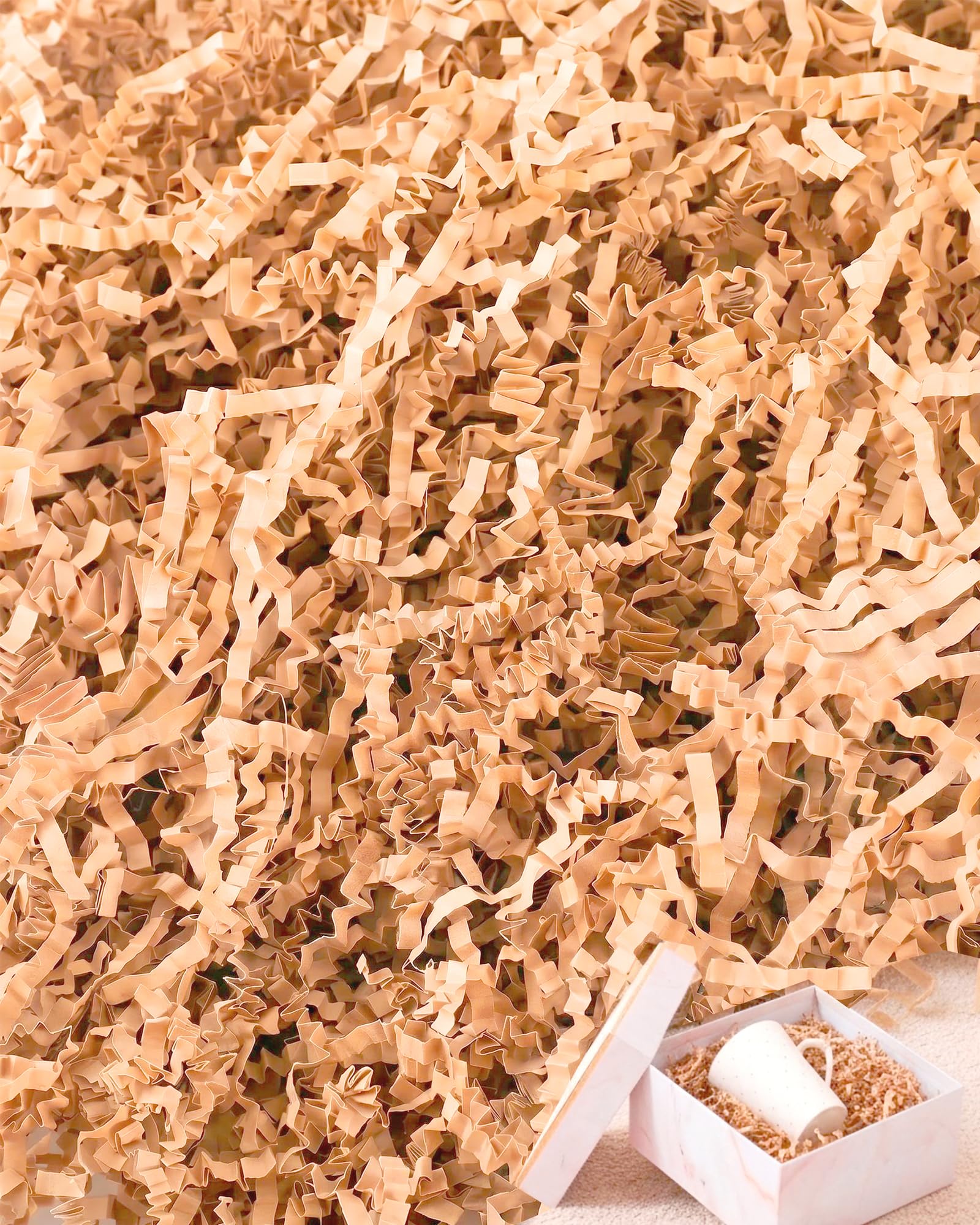 500g Champagne Raffia Shredded Paper for Gift Boxes, Basket Filler