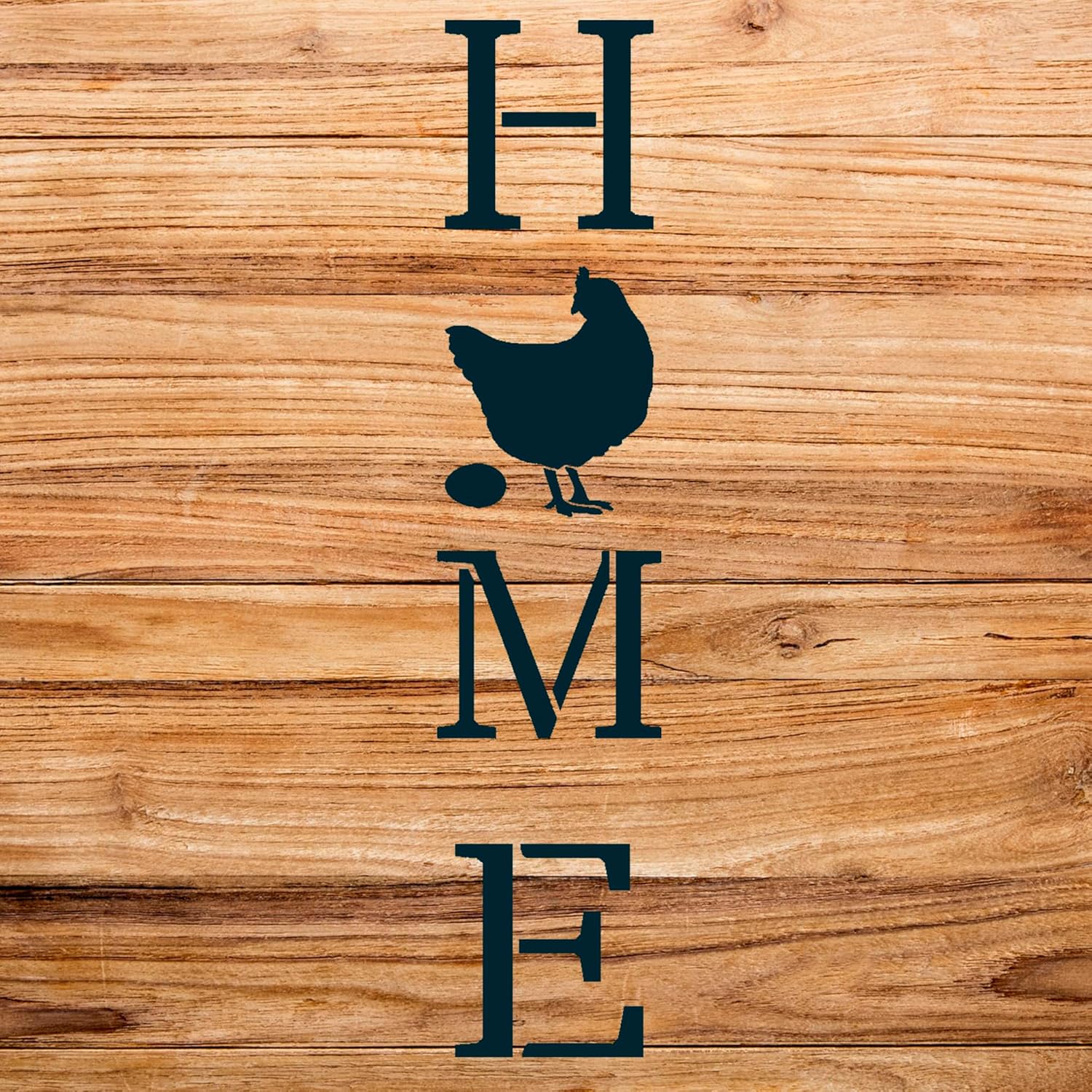 Chicken and Egg Stencil Pattern for Wood and Crafts, Reusable Mylar Template, Vertical Design, Ideal for Home Decor and Creative Projects - Size A2 (5.5" x 23.4")