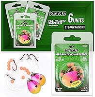 Vista 13 de Vexan Glow Walleye Spinner Rig - Worm & Crawler Harnesses for Live Bait Fishing