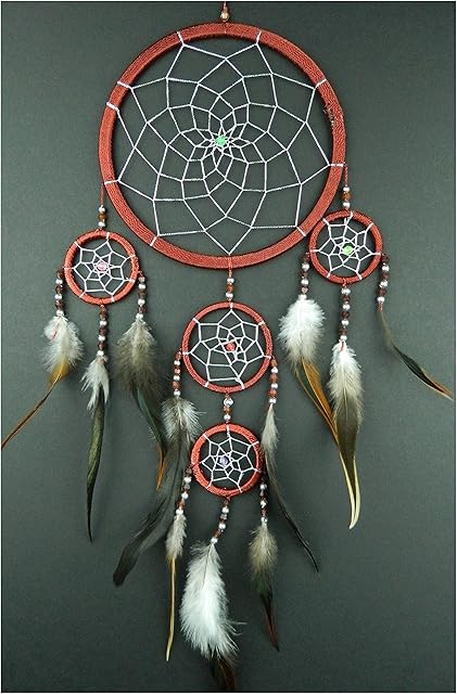 BRILLIANT GIFTS SILVER WEB BROWN DREAM CATCHER MSP