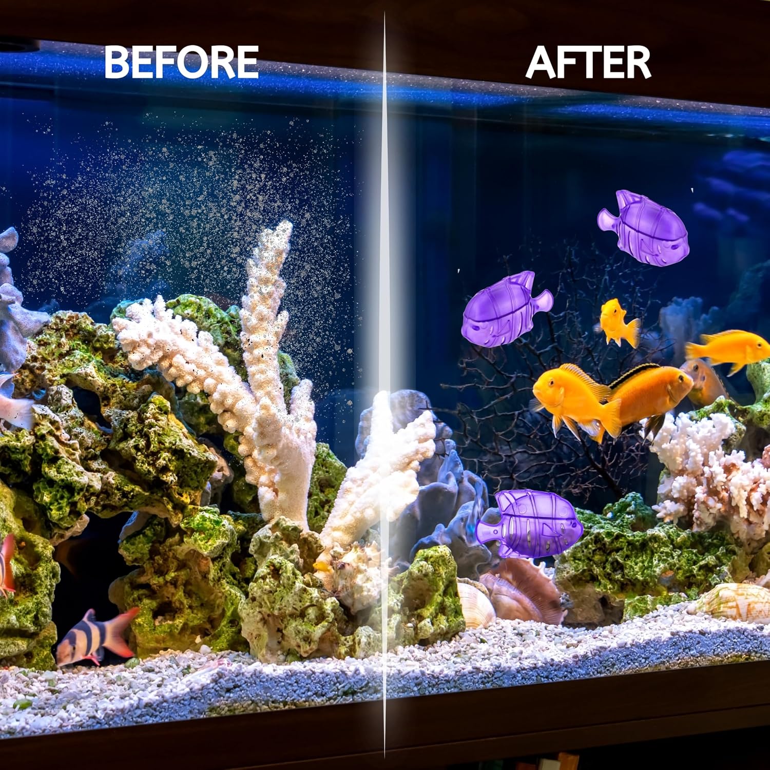 Nispira 12 Fish Universal Demineralization Cleaners for Protec Guardian Aquastick Humidifiers Ultrasonic Evaporative Dehumidifiers Hard Water Removes White Dust Odor