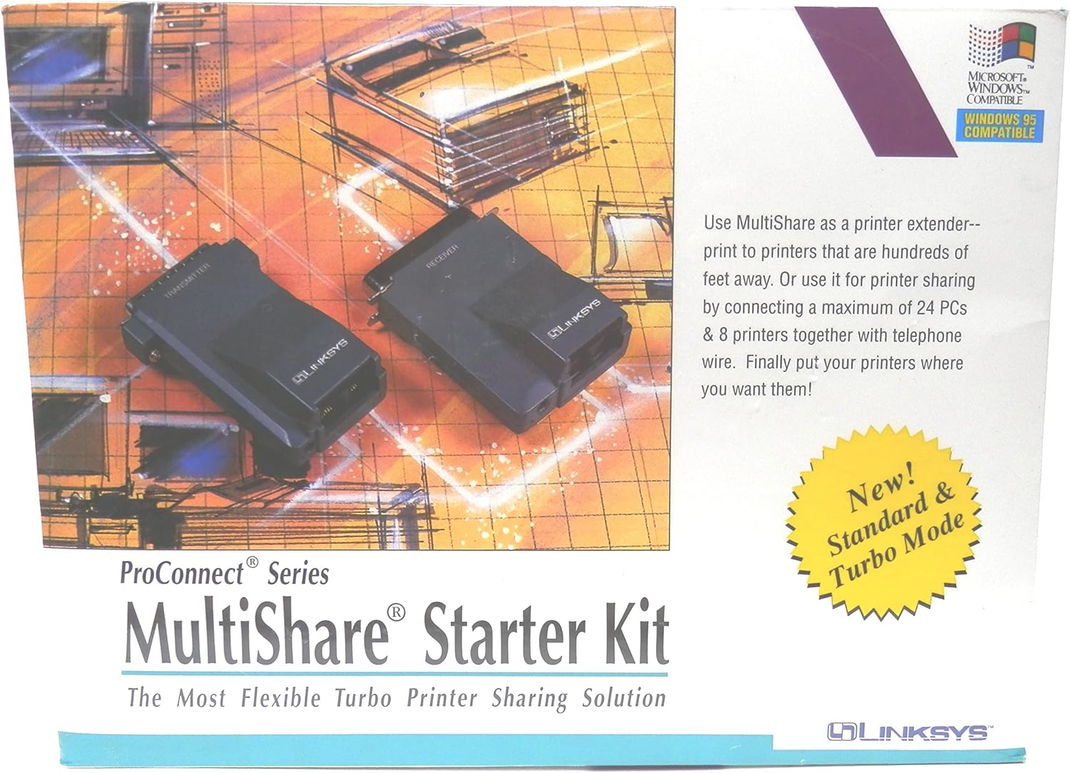 Linksys Multi-Share Starter Kit 1 Tx 1 Rx 25FT Wire & Software