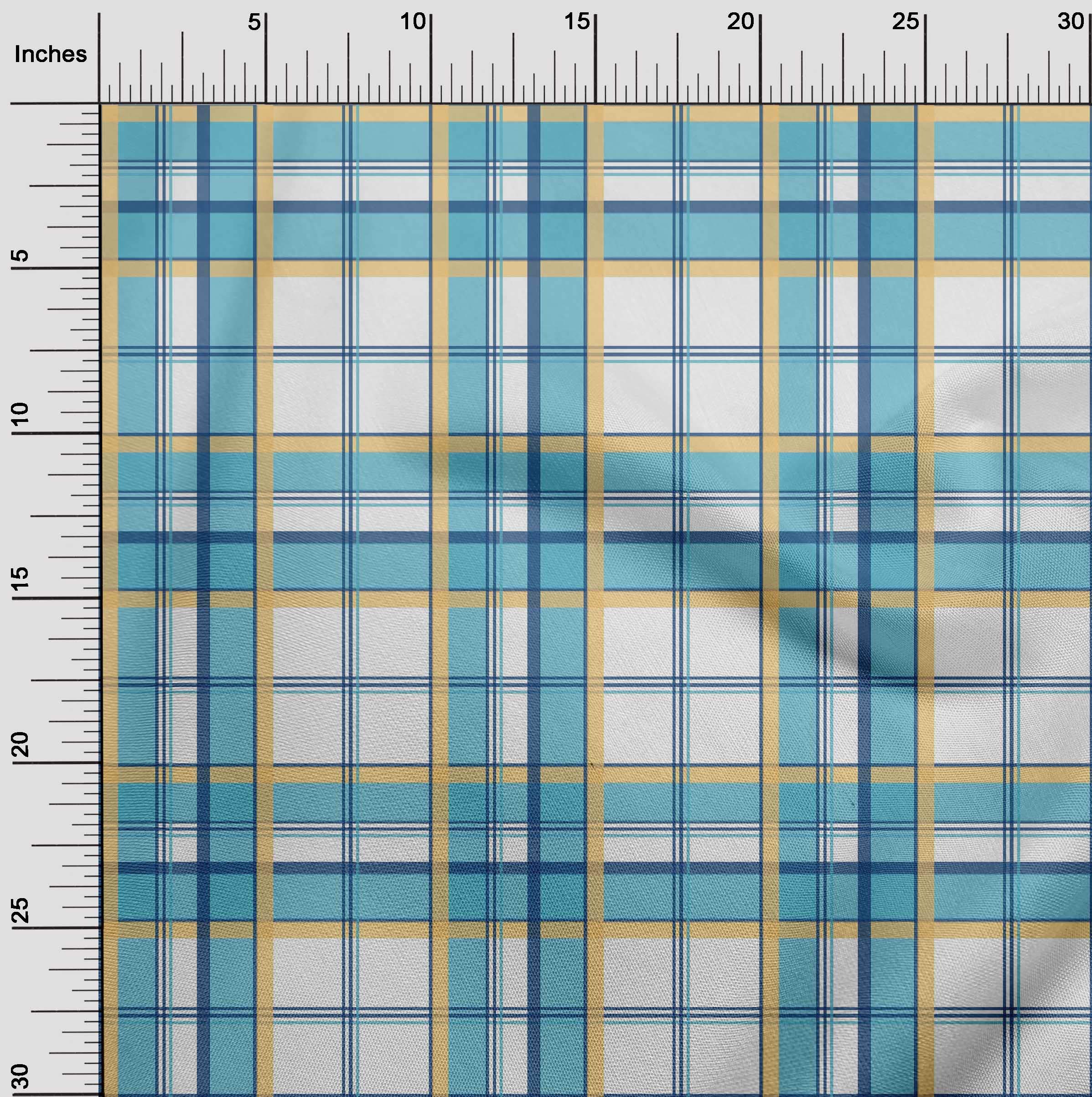 Amazon.com: oneOone Cotton Jersey White Fabric Madras Check DIY