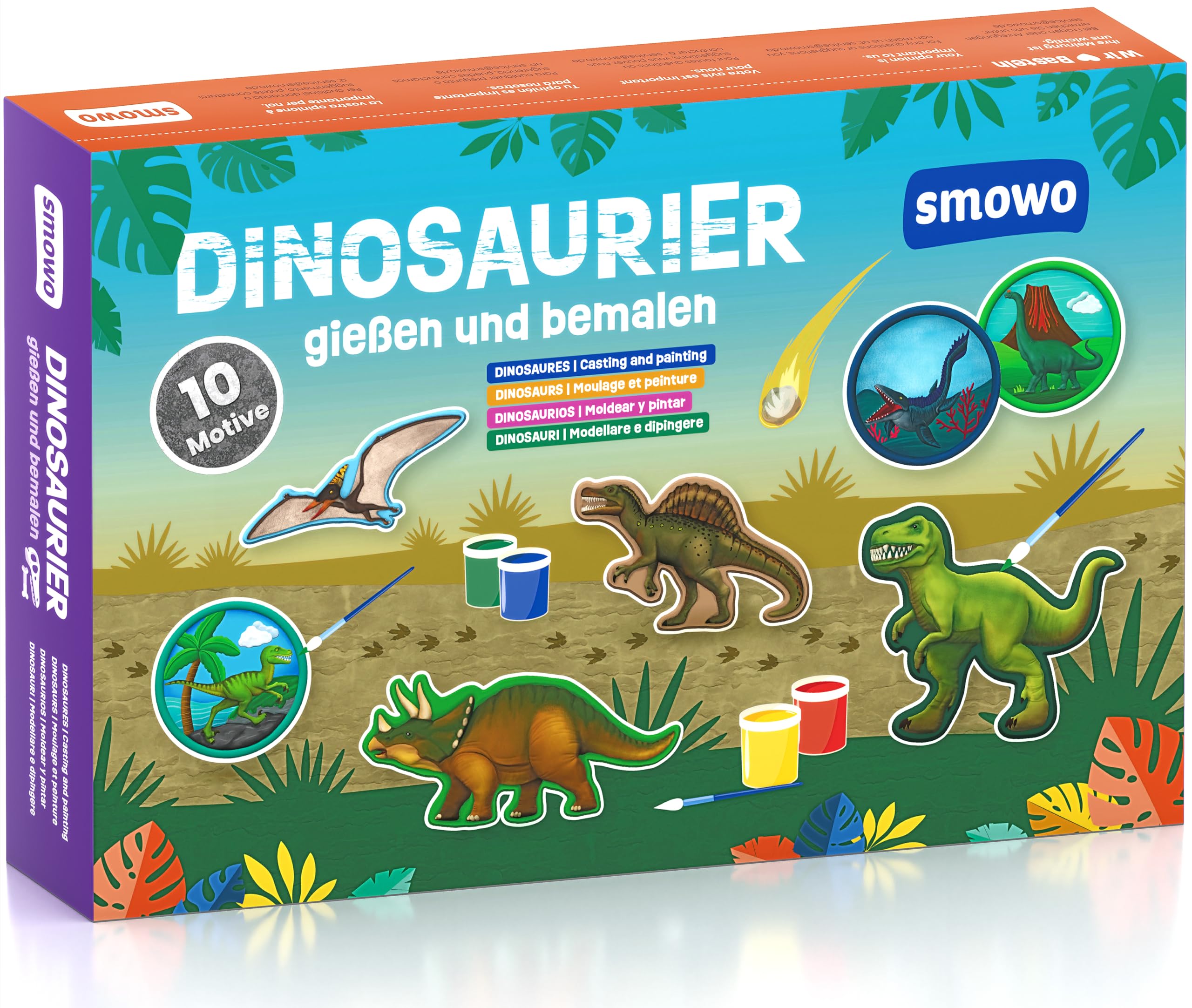 Mako Créations Kit Creativo Il Tirannosauro - Stampo In Lattice Riutilizzabile Per Modellare E Dipingere Dinosauri