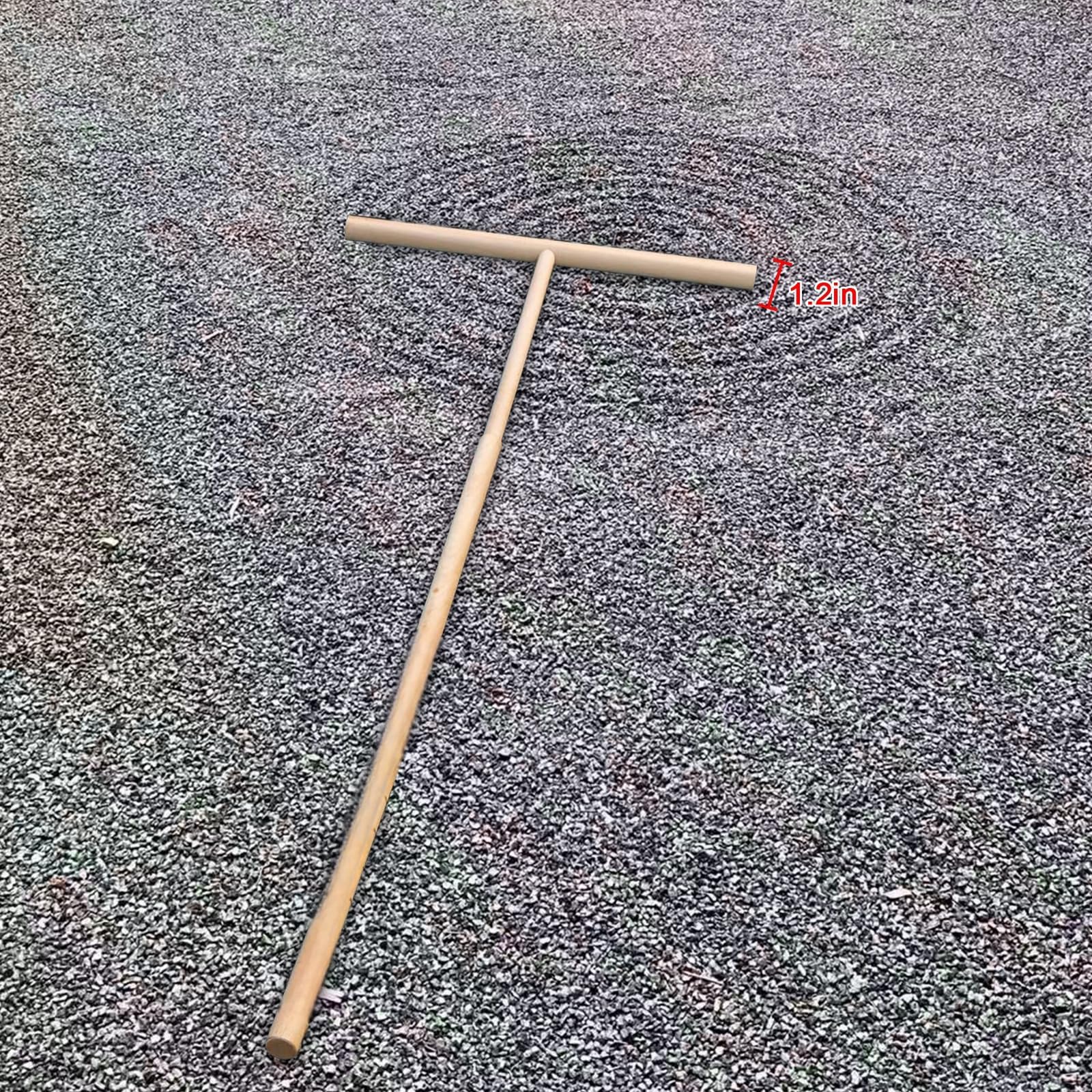 Full Size Zen Garden Pattern Erase Rake for Outdoor Zen Practice, Japanese Outdoor Wooden Rake for Sand Rock Stone Zen DIY Errase