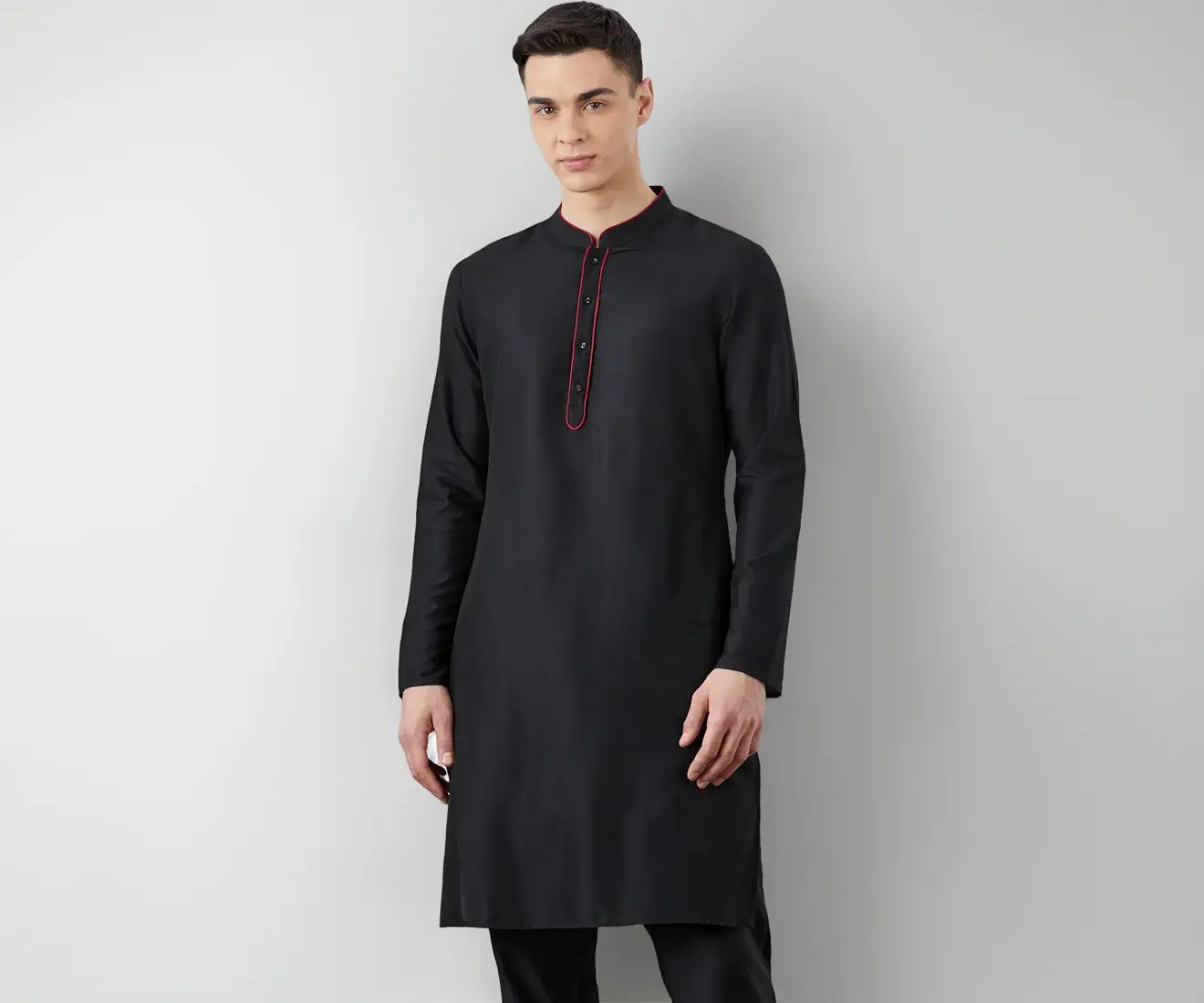 Symbol Men Festive Solid Long Kurta (Regular Fit)