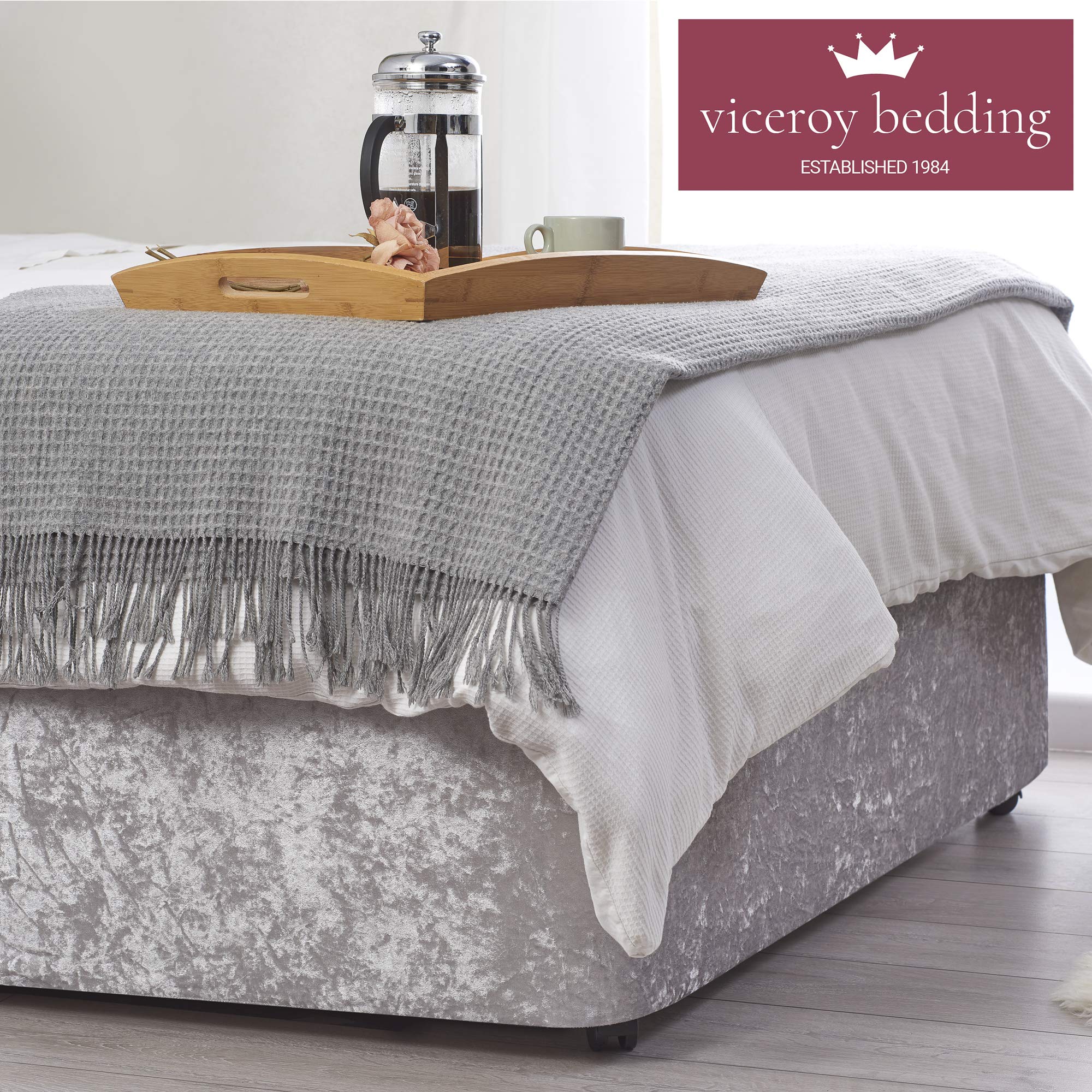 viceroy bedding BED WRAP Crushed Velvet Divan Bed Base COVER