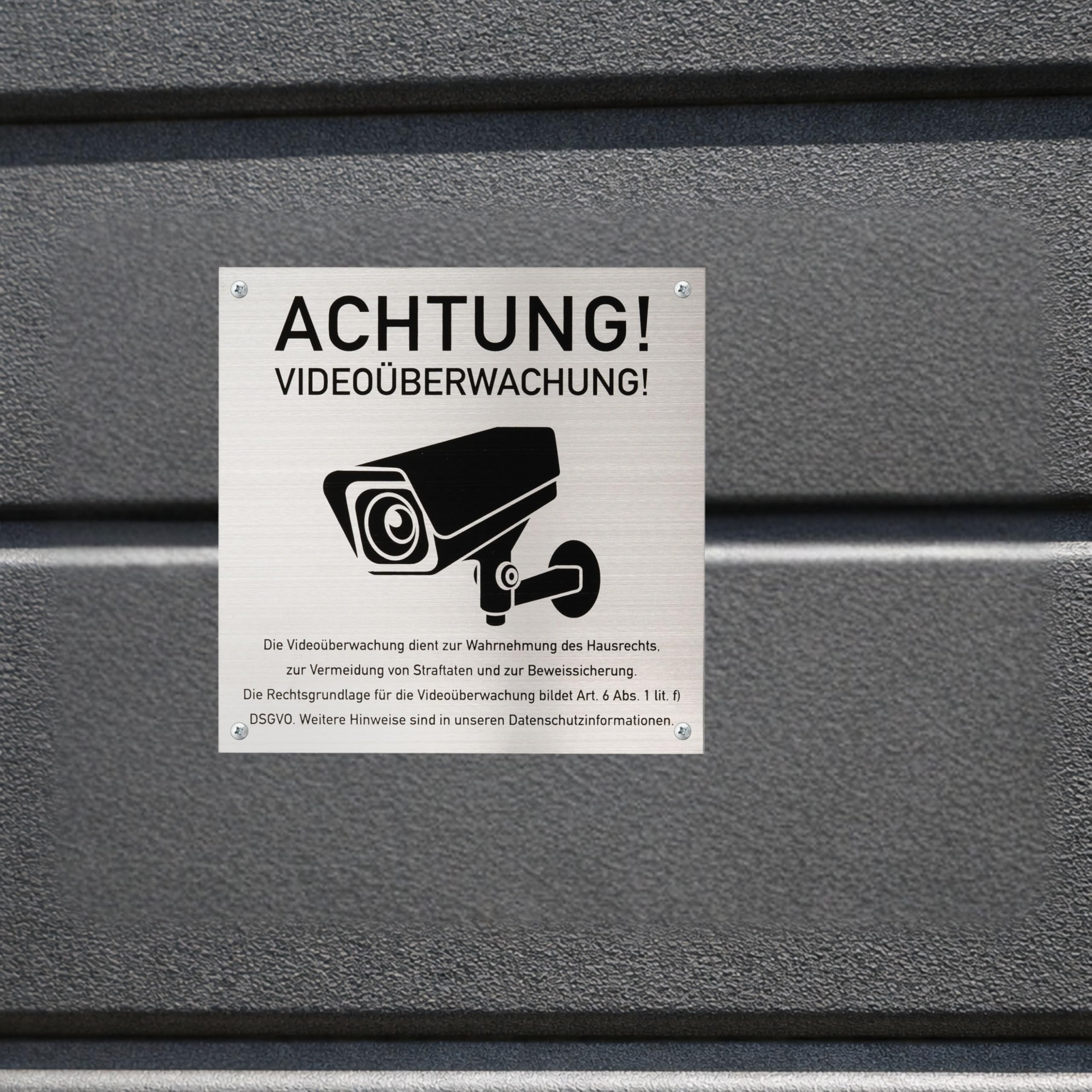Achtung Videoüberwachung Schild Mit Wunschtext – Kameraüberwachung – HB-Druck Aus Deutschland