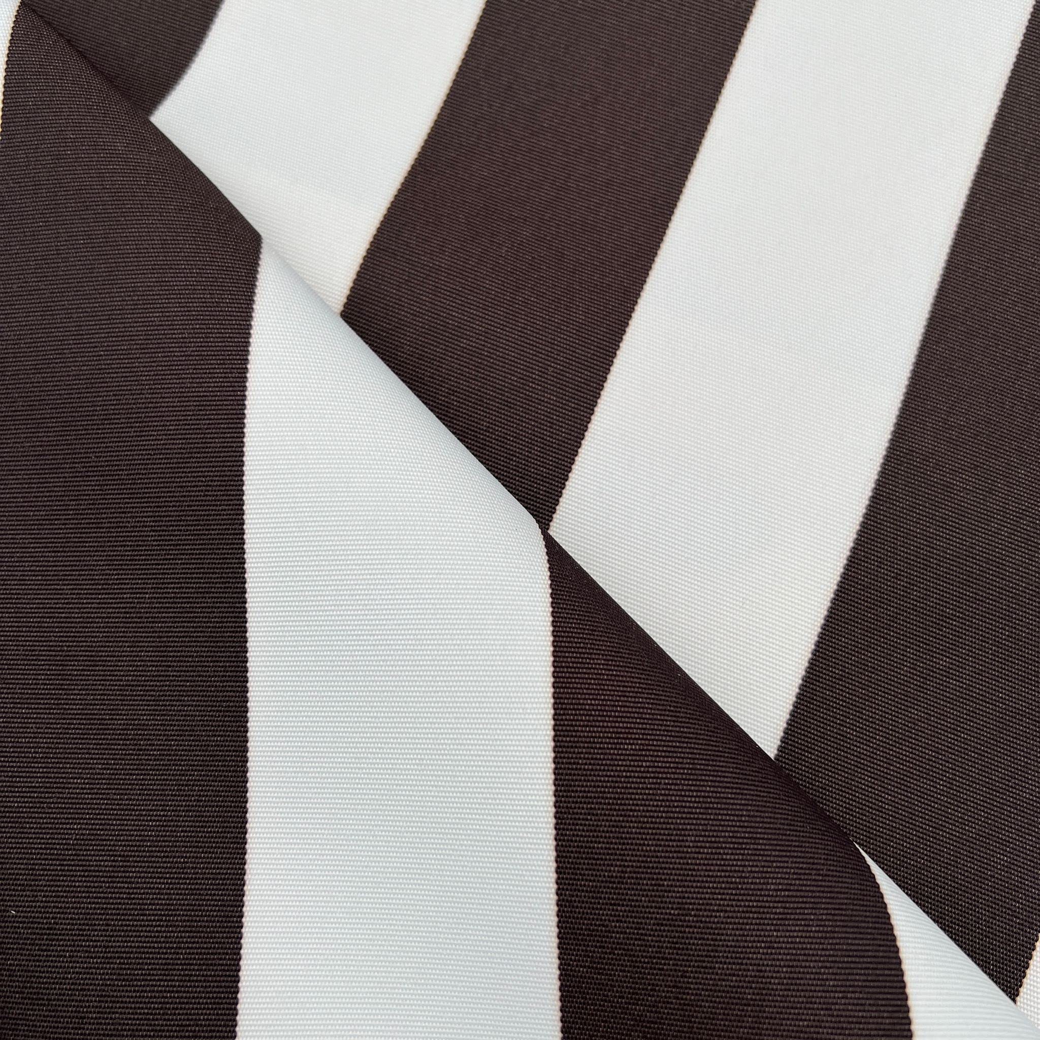 Striped Tough UV Resistant Water Resistant Heavy Duty Outdoor Canvas Gazebo Awning Deckchair Cushion Fabric Material | 60" - 150 cm Wide (per Metre, Black) โ image 1