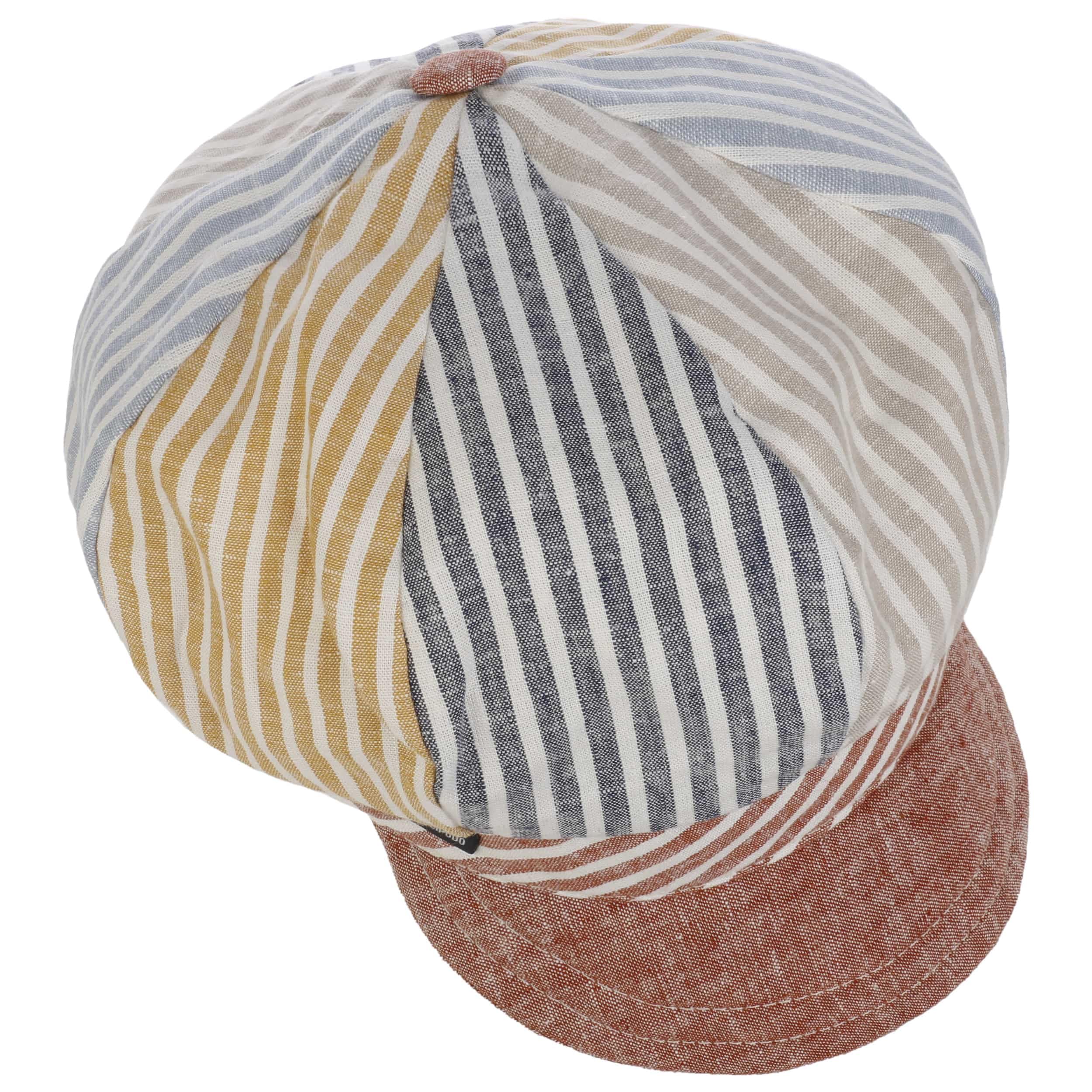 Lipodo Multicolour Stripes Ballonmütze Schirmmütze Made in Italy Damen Frühling Sommer