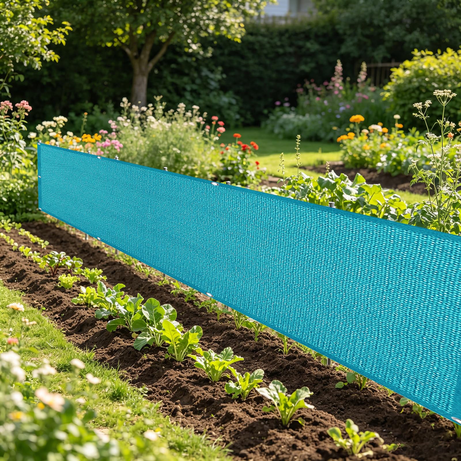 Balcon privacidad con cuerda y bridas para terrazas y jardines