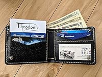 Vista 4 de Men's 3D Genuine Leather Wallet, Hand-Carved, Hand-Painted, Leather Carving, Custom wallet, Personalized wallet, Native American wallet, Skull, Red