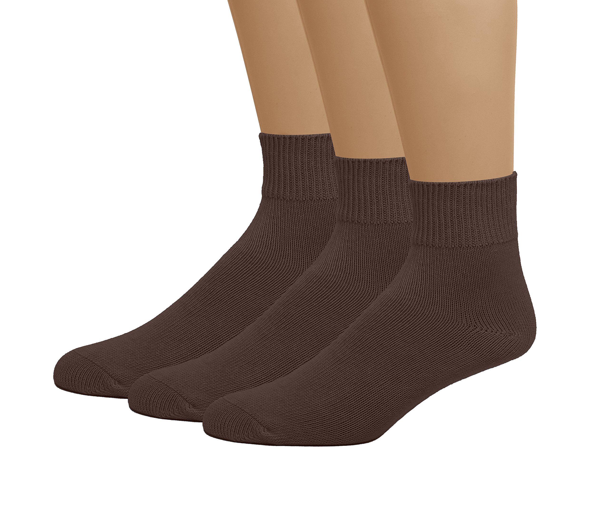 Classic Men's Diabetic Non-Binding Ankle Socks 3-Pack (Big and Tall Available)