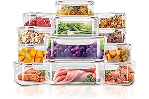 Utopia Kitchen: Premium Clear Plastic Food Storage Containers with Lids (12 Containers & 12 Lids)