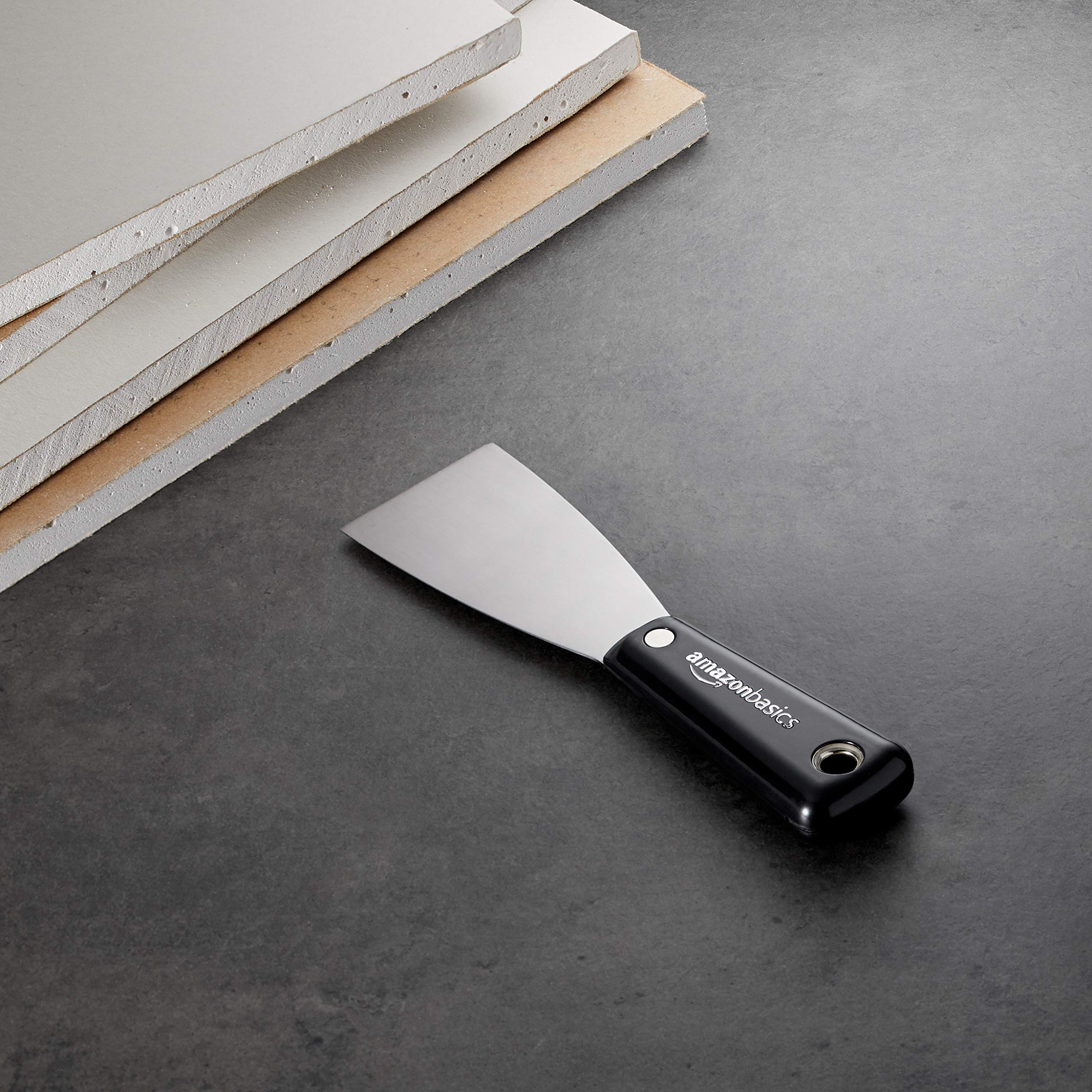 Amazon Basics Flex Nylon Handle Putty Knife Scraper, with Carbon Steel Blade, 2"
