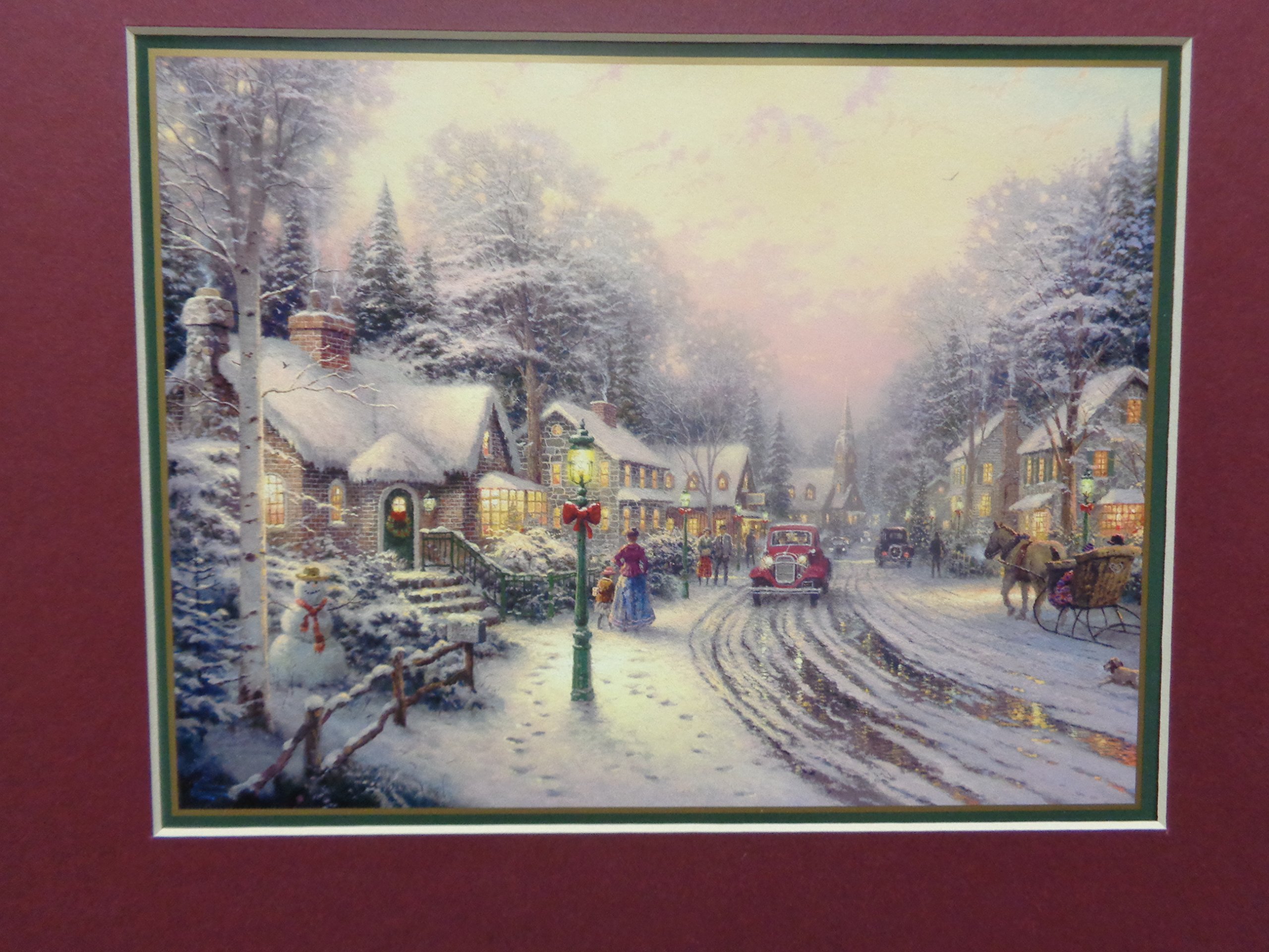 Thomas Kinkade Christmas Village Set