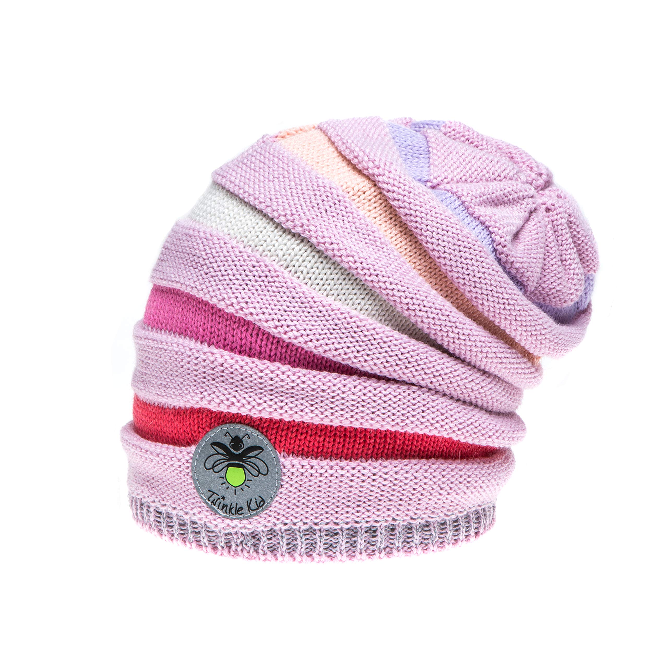 Twinkle Kid - Kinder Reflektor Mütze - Rainbow Beanie Rosa