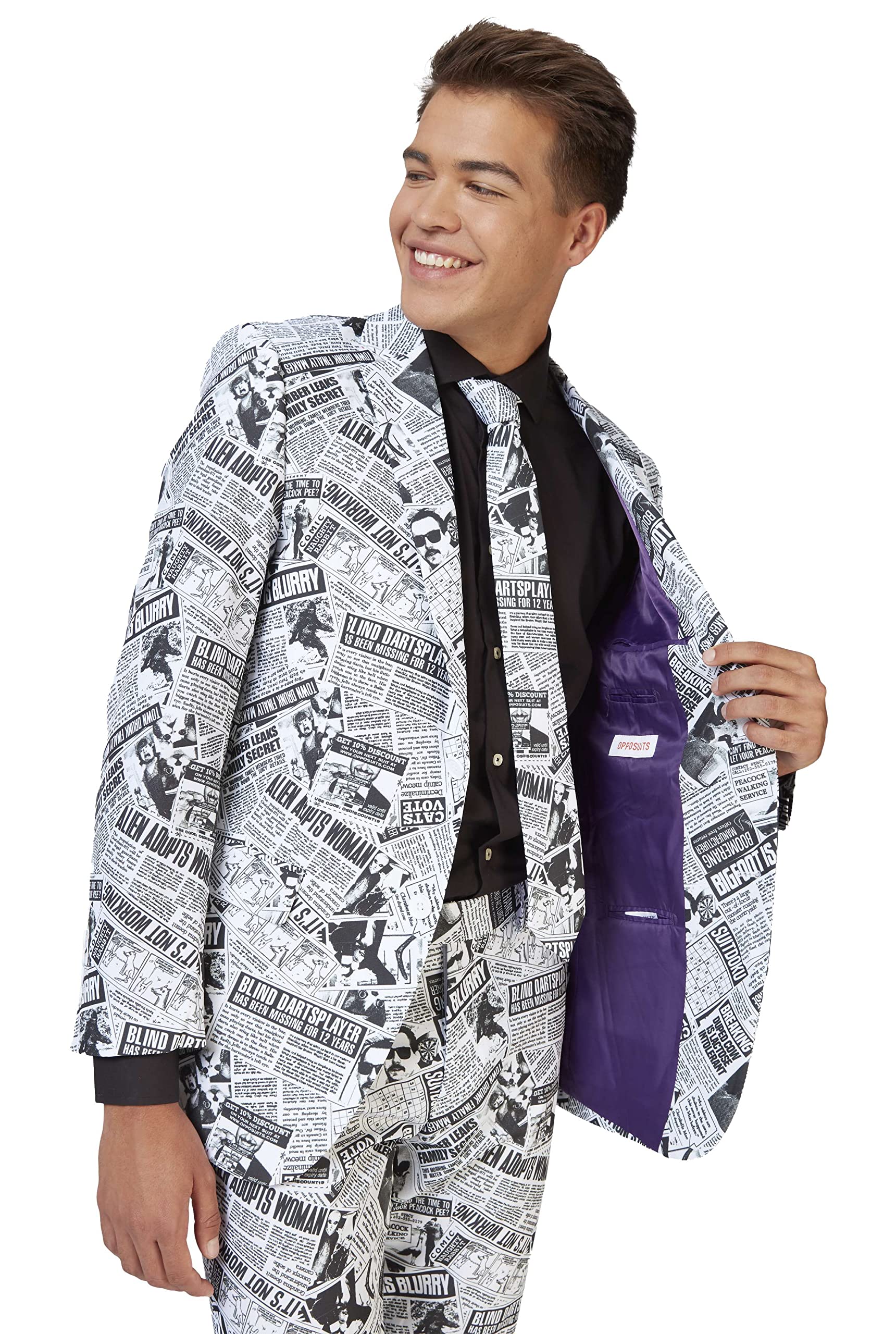 OppoSuits Stroje imprezowe w jednolitym kolorze - kolorowe stroje na studniówkę - wesela - wieczory kawalerskie - w zestawie z marynarką, spodniami i krawatem