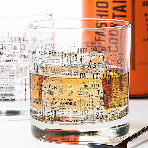 Miniatura 2 de Black Lantern - Vasos de whisky para concierto, juego de 2 vasos con caja de regalo, vasos de 11 onzas