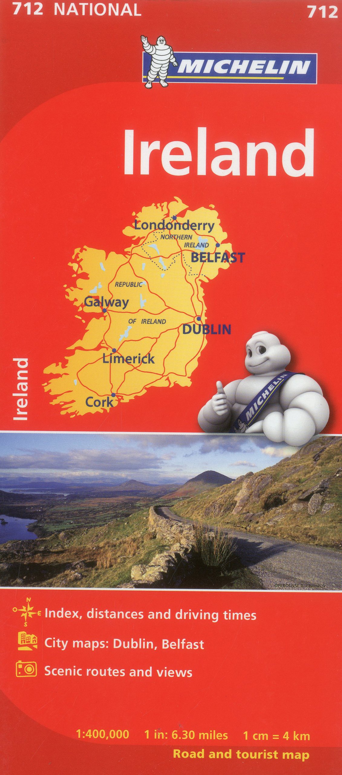 Michelin Ireland Road and Tourist Map