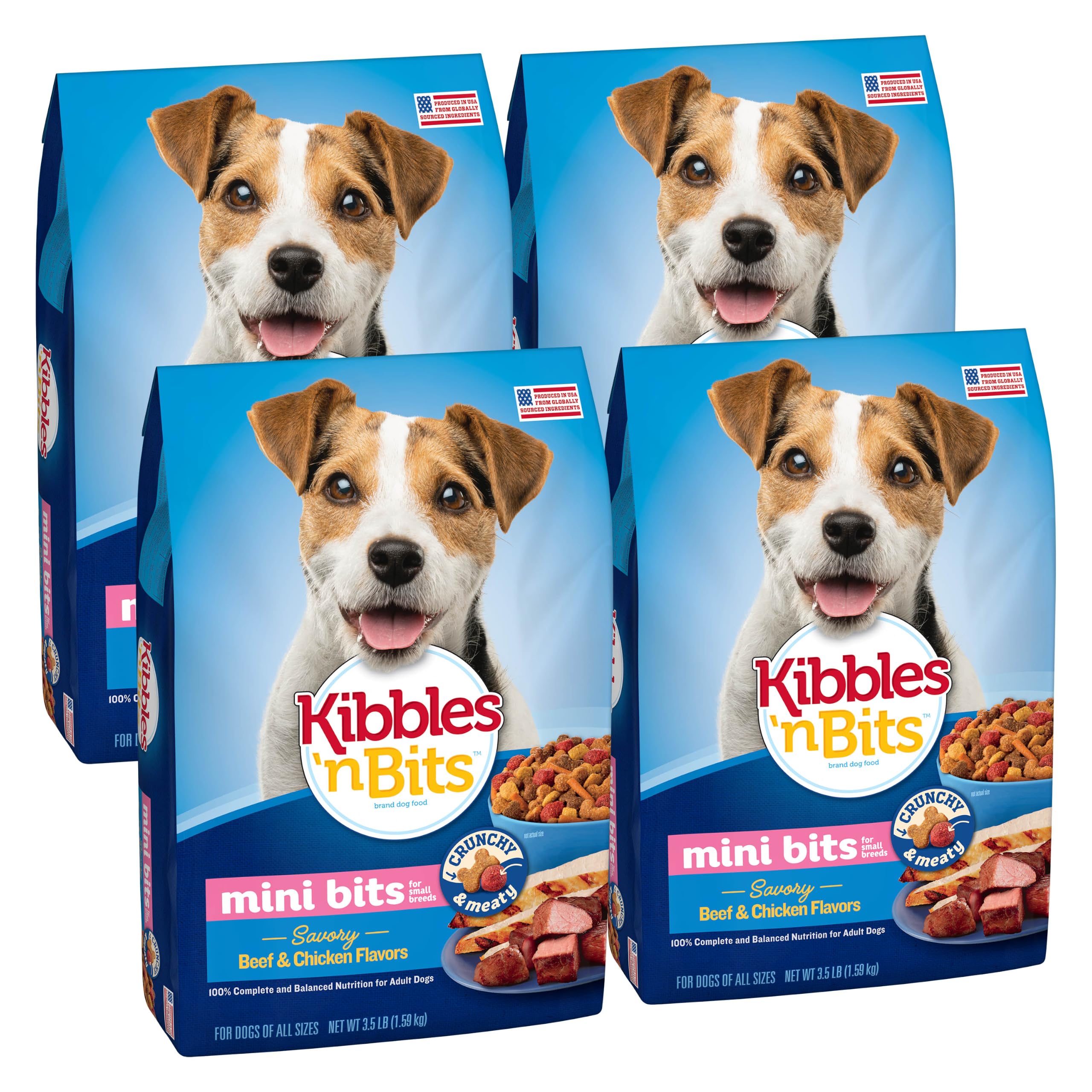 Kibbles 'n Bits Mini Bits Small Breed Dry Dog Food, 3.5 lb. Bag