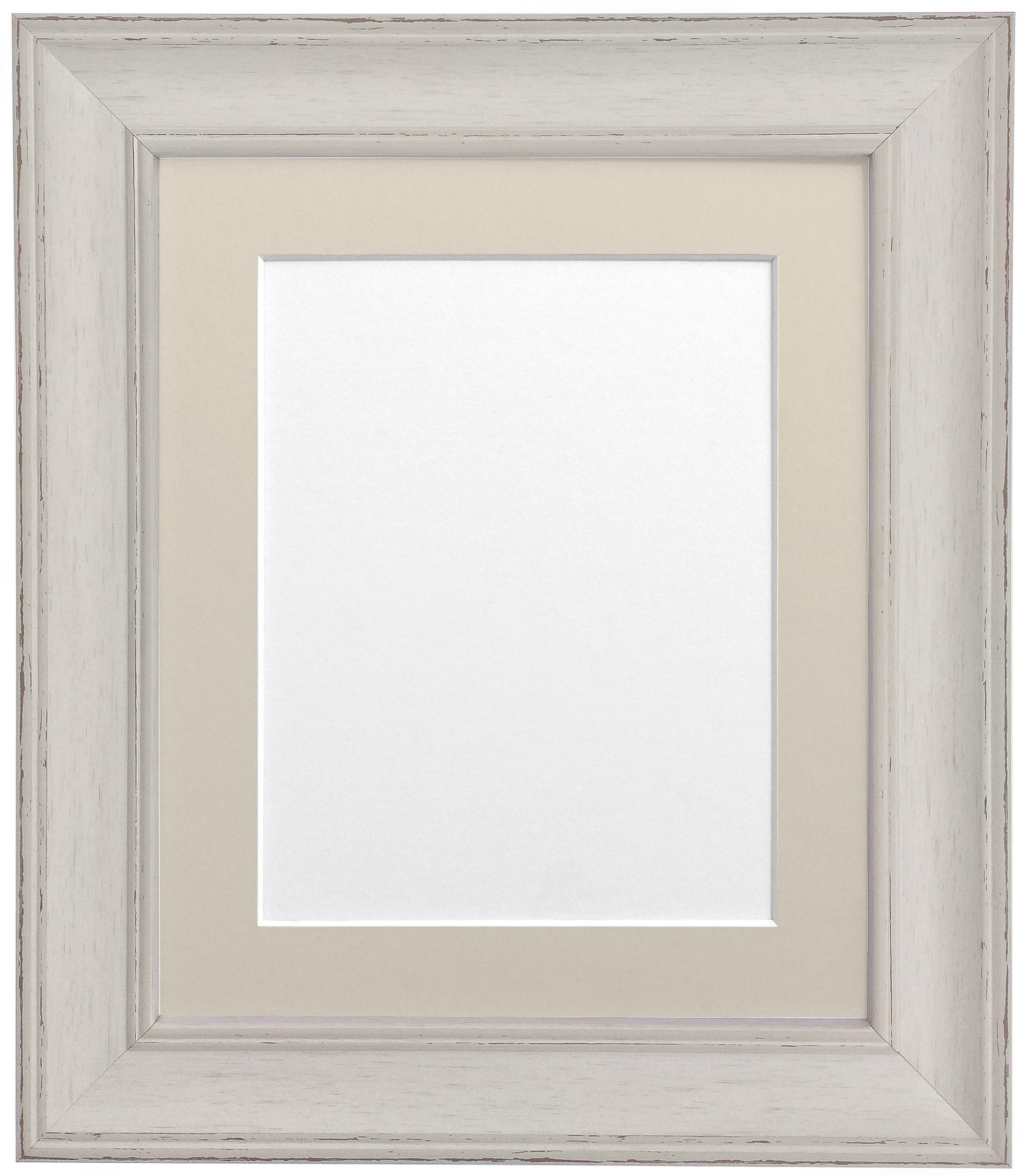 Frames By Post Light Grey Mount Scandi Vintage Distressed Ivory Grey Picture Photo Frame With A1 For Image Size A2