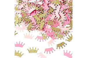 Crown Confetti - 300 Piece Glittery Prince King Confetti for Baby Shower