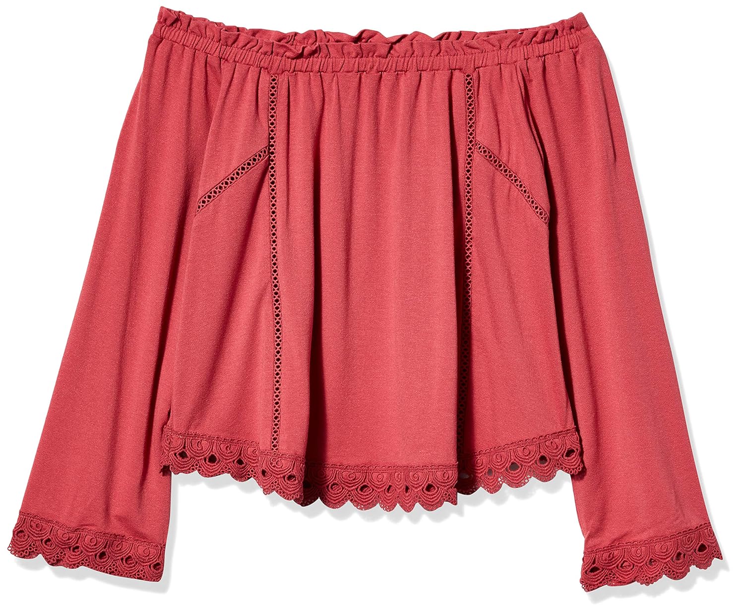 Buy Freshman 1996 Women's Off Shoulder Top with Crochet, Baroque Rose