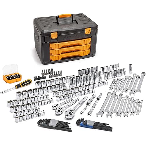GEARWRENCH 219 Pc. Mechanics Tool Set in 3 Drawer Storage Box - 80940