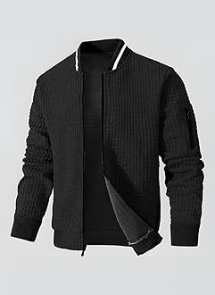 Mens Lightweight Jacket Casual Bomber Jacket Varsity Coat