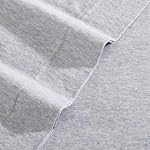 Calvin Klein - Draps de lit Queen, Ensemble de lit en coton Melange Jersey avec poches profondes, Super Soft & Essentiels de literie cozy (Cotton moderne gris/bleu, Reine)
