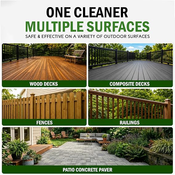 DeckMAX Concentrated Composite & Wood Deck Cleaner - Nations Leading Wood & Composite Deck Cleaner Recommended by Manufacturers, Distributors & Contractors