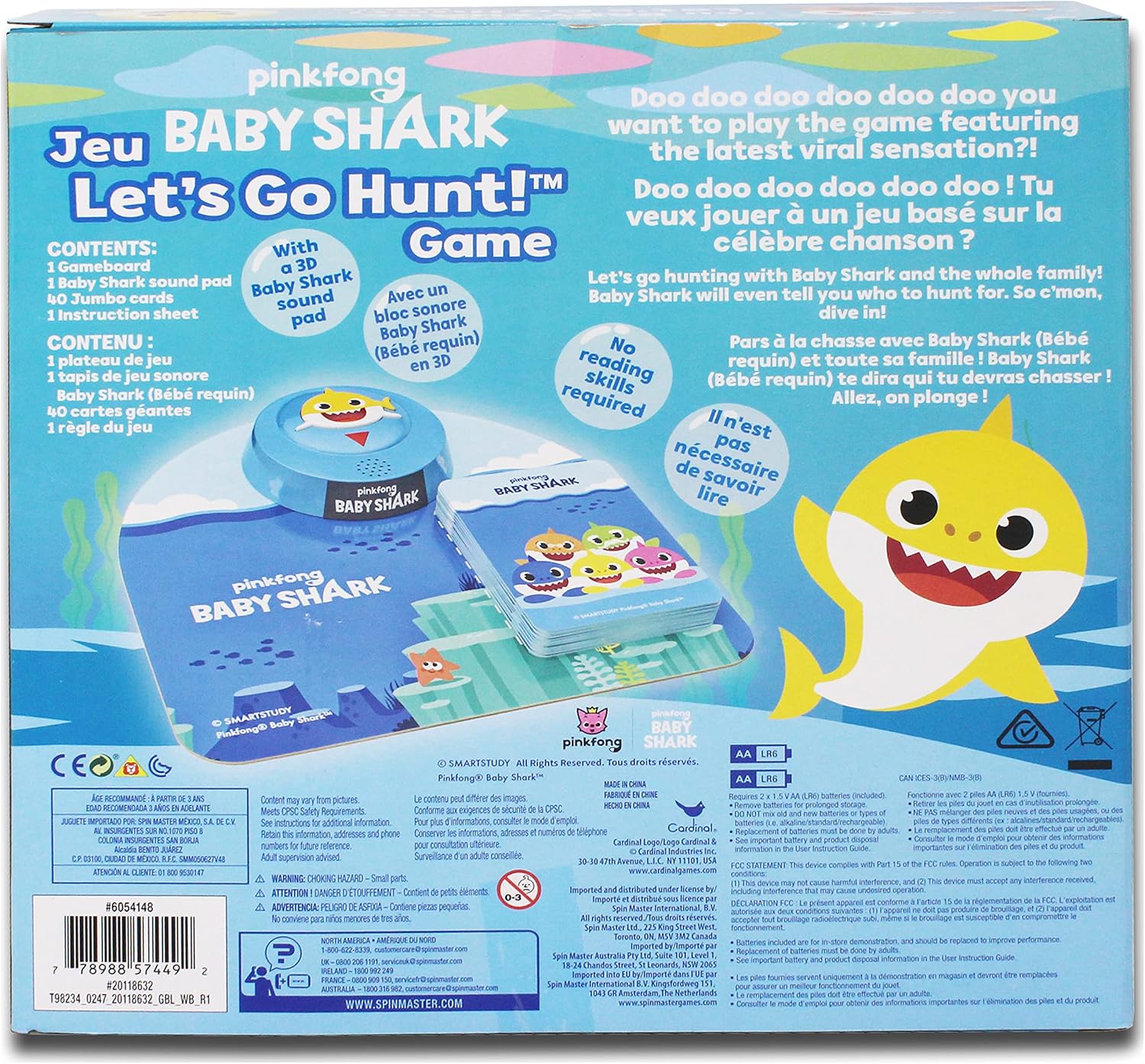 Spin Master Pinkfong Baby Shark Let's Go Hunt Card Game