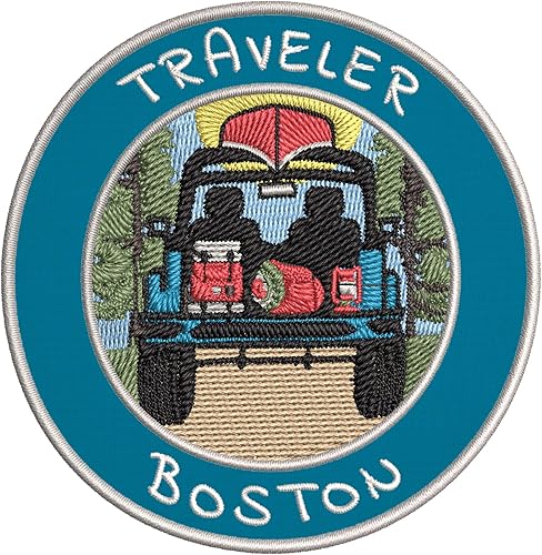 Miniatura 7 de Parche bordado de Boston de alta calidad para planchar o coser, insignia decorativa, emblema de recuerdo de vacaciones, equipo de viaje, ropa,