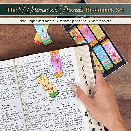 Miniatura 153 de Christian Art Gifts - Conjunto de marcapáginas magnéticos Lift Up Your Hands, 6 unidades Escénica #1